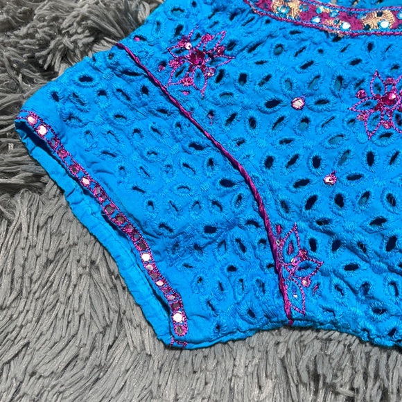 🥰🥰Eyelet, Embroidered, Handmade Tunic Dress🥰🥰 - Picture 4 of 15